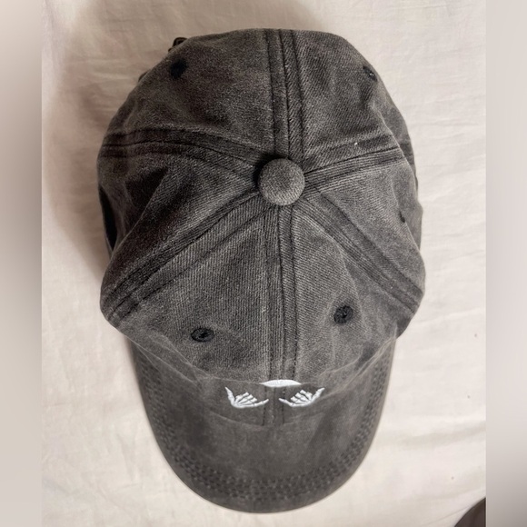 Baseball Hat Skull Print Hang Loose Adjustable Unisex Washed Black - Picture 10 of 13